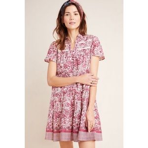 Anthropologie Georgina Tiered Shirtdress